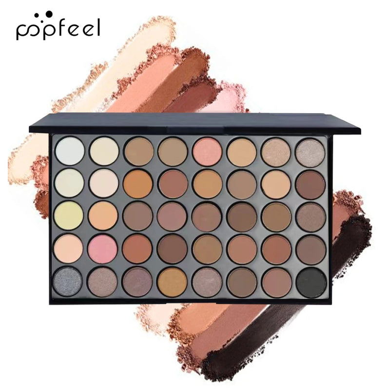 Conjunto de Maquiagem Popfeel-Eye - Paleta de Sombras, Delineador, Rímel, Lápis de Sobrancelha e Kit de Ferramentas